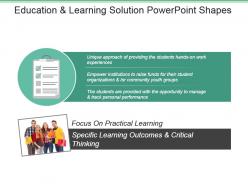 Education and learning solution powerpoint shapes