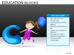 Education blocks powerpoint presentation slides db