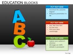 Education blocks powerpoint presentation slides db