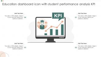 Education Dashboard Icon With Student Performance Analysis KPI