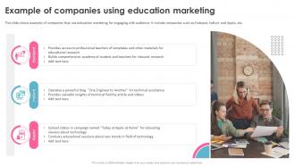 Education Marketing Strategies Example Of Companies Using Education Marketing