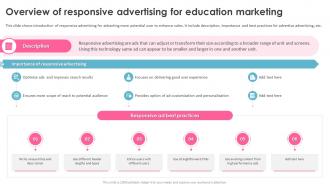 Education Marketing Strategies Overview Of Responsive Advertising For Education Marketing