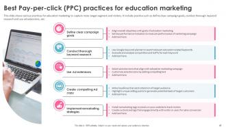 Education Marketing Strategies To Increase Customer Base Complete Deck Visual Analytical