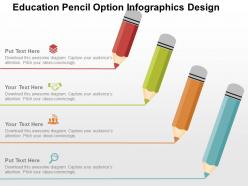 Education Pencil Option Infographics Design Flat Powerpoint Design