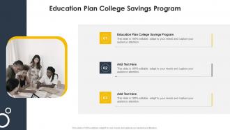 Education Plan College Savings Program In Powerpoint And Google Slides Cpb