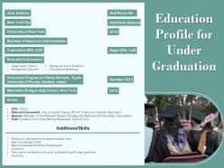 Education profile for under graduation