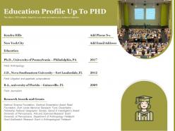 Education profile up to phd