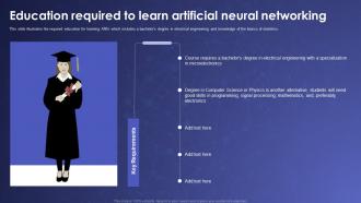 Education Required To Learn Artificial Neural Networking Artificial Neural Networks IT Ppt Grid