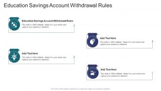 Education Savings Account Withdrawal Rules In Powerpoint And Google Slides Cpb