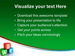 Education templates for powerpoint blocks success ppt themes