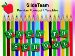 Education templates for powerpoint to school pencils business ppt slide