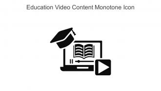 Education Video Content Monotone Icon In Powerpoint Pptx Png And Editable Eps Format