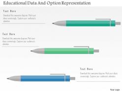 Educational data and option representation flat powerpoint design