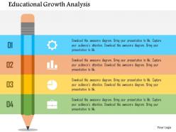 Educational growth analysis flat powerpoint design