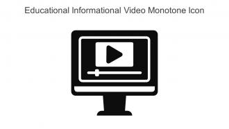 Educational Informational Video Monotone Icon In Powerpoint Pptx Png And Editable Eps Format