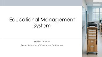 Educational Management System PPT Template VA