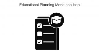 Educational Planning Monotone Icon In Powerpoint Pptx Png And Editable Eps Format
