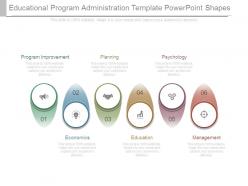 Educational program administration template powerpoint shapes