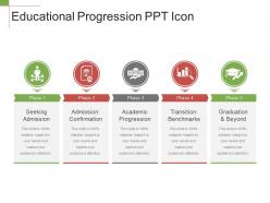 Educational progression ppt icon