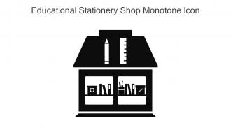 Educational Stationery Shop Monotone Icon In Powerpoint Pptx Png And Editable Eps Format