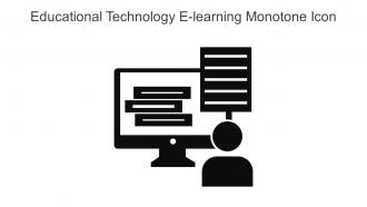 Educational Technology E Learning Monotone Icon In Powerpoint Pptx Png And Editable Eps Format