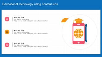 Educational Technology Using Content Icon
