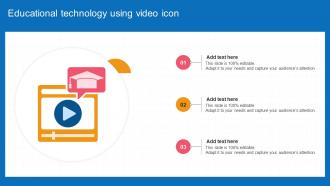 Educational Technology Using Video Icon