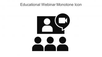 Educational Webinar Monotone Icon In Powerpoint Pptx Png And Editable Eps Format