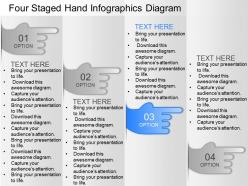 Ee four staged hand infographics diagram powerpoint template