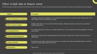 Effect Of Dark Data In Finance Sector Dark Data And Its Utilization