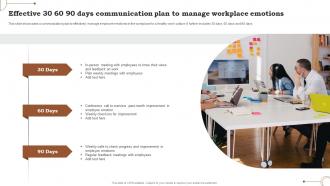 Effective 30 60 90 Days Communication Plan To Manage Workplace Emotions