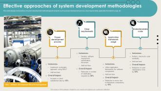 Effective Approaches Of System Development Methodologies