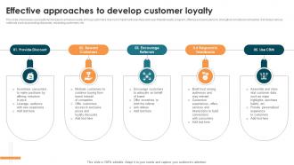 Effective Approaches To Develop Customer Loyalty