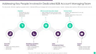 Effective B2b Demand Generation Plan People Involved In Dedicated B2b Account Managing