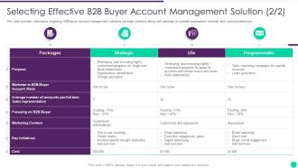 Effective B2b Demand Generation Plan Selecting Effective B2b Buyer Account Management