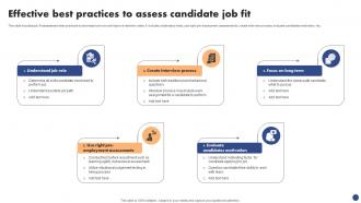 Effective Best Practices To Assess Candidate Job Fit