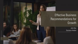 Effective Business Recommendations For Growth PPT Graphics AT