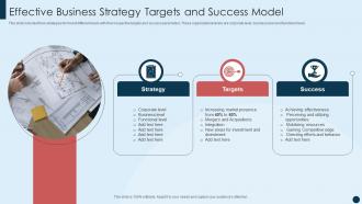 Effective Business Strategy Targets And Success Model
