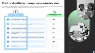 Effective Checklist For Change Communication Plan