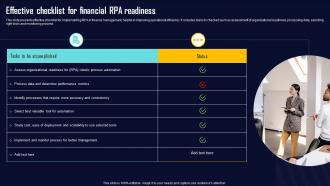 Effective Checklist For Financial RPA Readiness