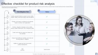 Effective Checklist For Product Risk Analysis