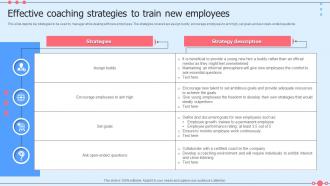 Effective Coaching Strategies To Train New Employees