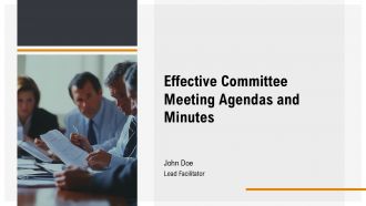 Effective Committee Meeting Agendas And Minutes PPT Demonstration AT Effective Committee Meeting Agendas And Minutes PPT Demonstration AT
