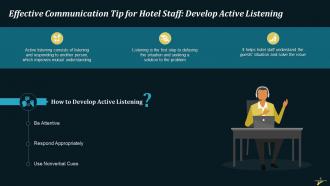 Effective Communication For Quality Service In Hospitality Industry Training Ppt Aesthatic Adaptable