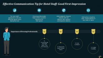 Effective Communication For Quality Service In Hospitality Industry Training Ppt Pre-designed Adaptable