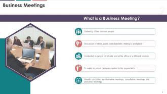 Effective Communication In Business Meetings Training Ppt