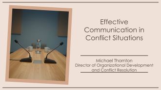 Effective Communication In Conflict Situations PPT Mockup VA