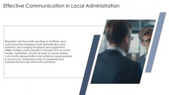 Effective Communication In Local Administration PPT Slides ST AI SS