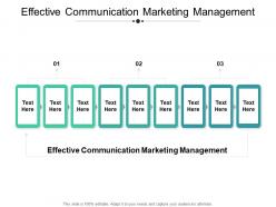 Effective communication marketing management ppt powerpoint presentation pictures maker cpb