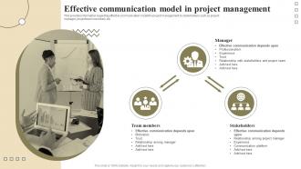 Effective Communication Model In Project Management Project Communication Channels And Tools